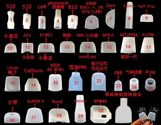 Устранимые непахучие подсказки потека силикона, крышка мундштука Multiscene резиновая