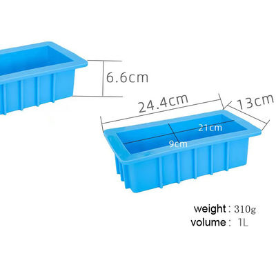 ручка прессформы 24.4x13x6.6cm торта силикона хлеба прямоугольника 1L не