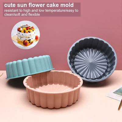 Multicolor торт силикона солнцецвета отливает многоразовое 19.5x6.1cm в форму